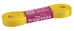 Fita de cetim 10m x 10mm Progresso - Amarelo Gema