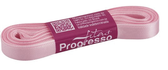 Fita de cetim 10m x 10mm Progresso - Rosa Bebê