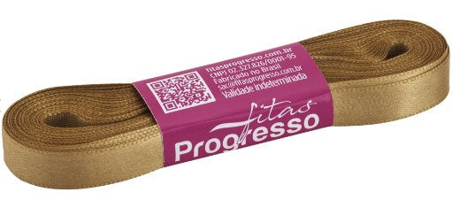 Fita de cetim 10m x 10mm Progresso - Dourado