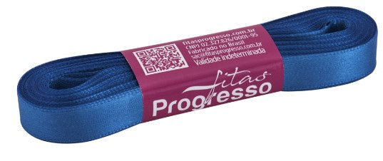 Fita de cetim 10m x 10mm Progresso - Azul Royal