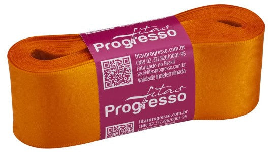 Fita de cetim 10m x 38mm Progresso - Laranja