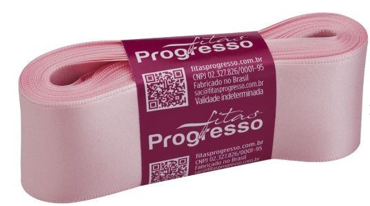 Fita de cetim 10m x 38mm Progresso - Rosa Bebê