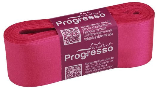 Fita de cetim 10m x 38mm Progresso - Rosa Citrico