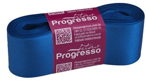 Fita de cetim 10m x 38mm Progresso - Azul Royal
