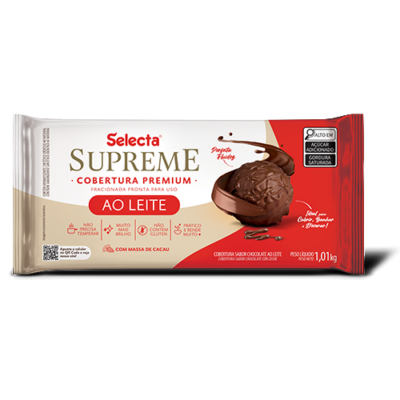 cobertura supreme selecta 1,01kg - Ao leite