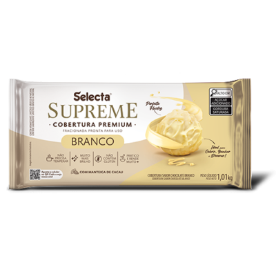 cobertura supreme selecta 1,01kg - Branco