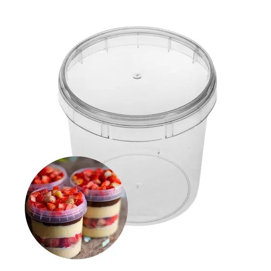 Pote Redondo C/ Tampa 220ml C/10 - Plastilânia