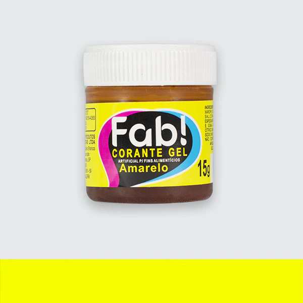 Corante em Gel Fab 15g - Amarelo