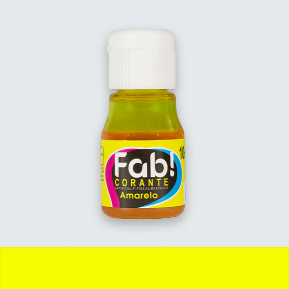 Corante Liquído FAB Cores 10ml - Amarelo