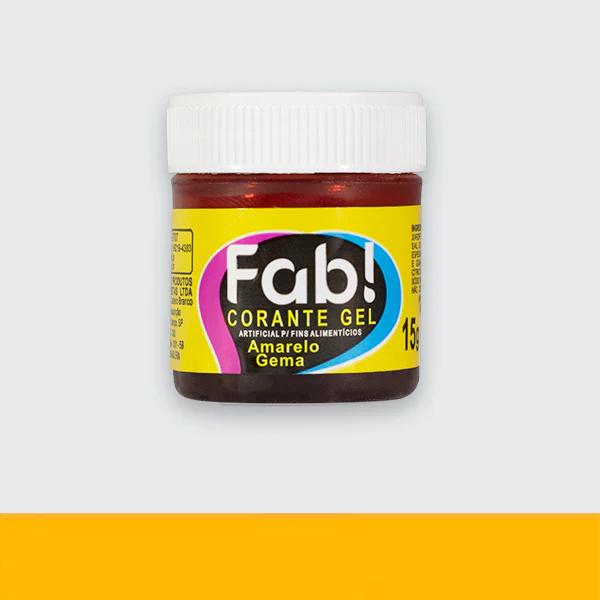 Corante em Gel Fab 15g - Amarelo Gema