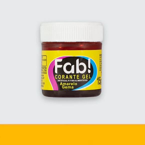 Corante em Gel Fab 15g - Amarelo Gema