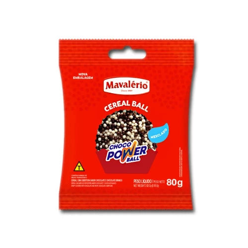 Cereal Micro Ball 80g Chocolate Ao leite / Branco Mavalério