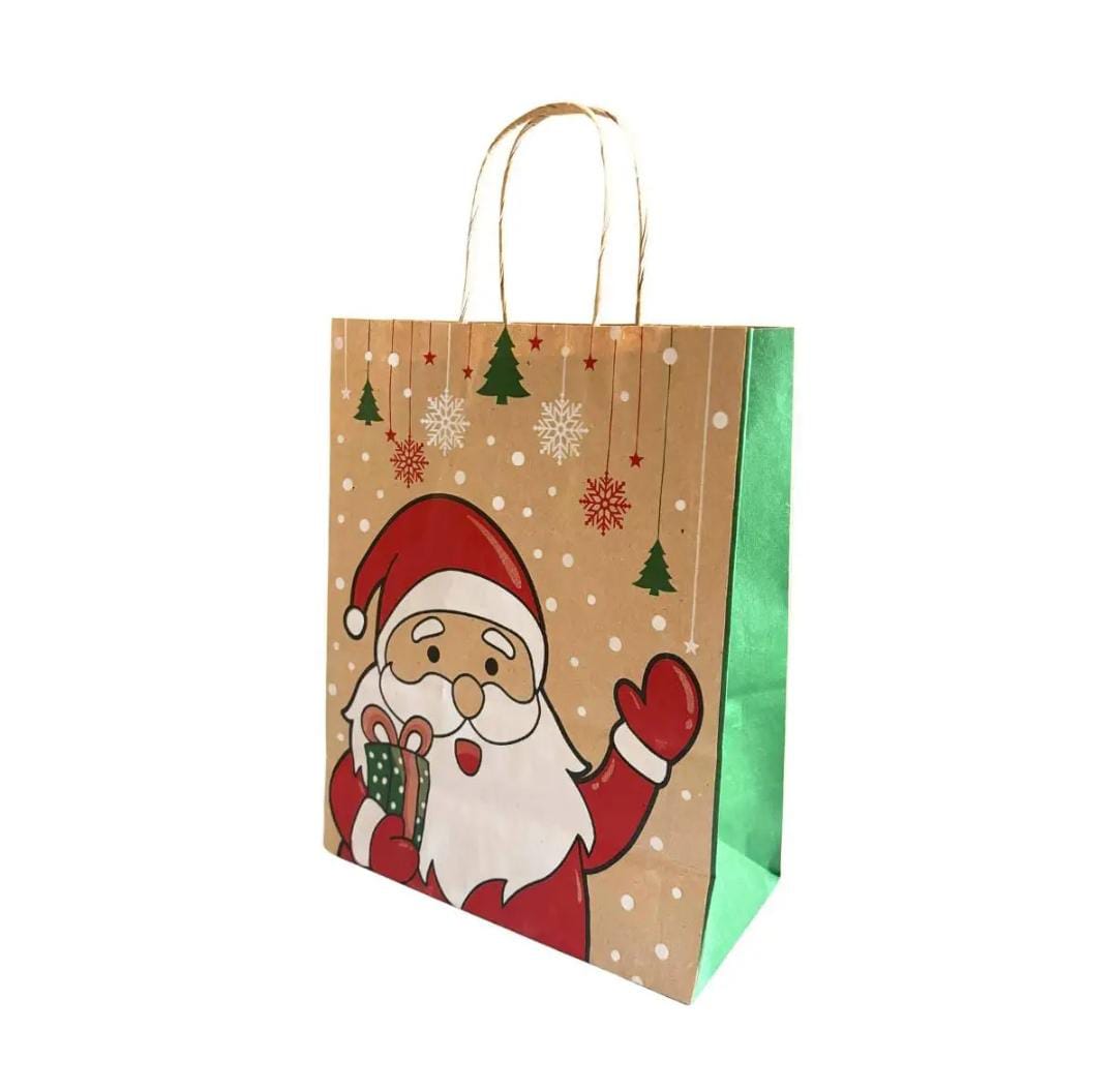 Sacola De Natal Papai Noel 20x15x25cm Unidade