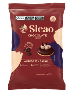 Chocolate Amargo Nobre 70% - 1,01 kg - Sicao