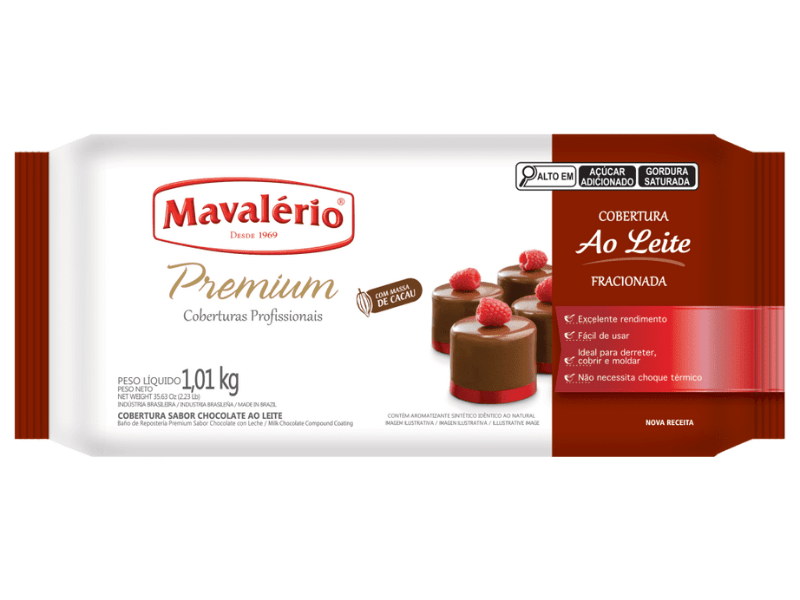 Cobertura Premium Ao Leite 1,01Kg - Mavalério