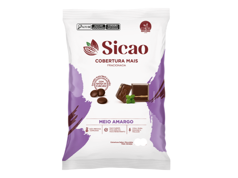 Cobertura Mais Em Gotas Meio Amargo 1,01Kg - Sicao