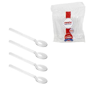 Colher Pequena Branca C/100 - Amalu