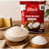 Coco Flocado Úmido e Adoçado 1kg - Élicê