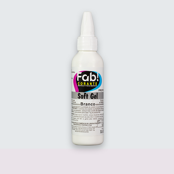 Corante Soft Gel Fab 25g - BRANCO