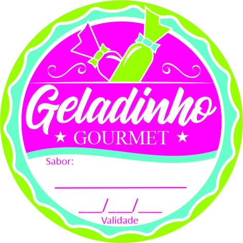 Etiqueta Geladinho Gourmet C/60 - Hiper Embalagens