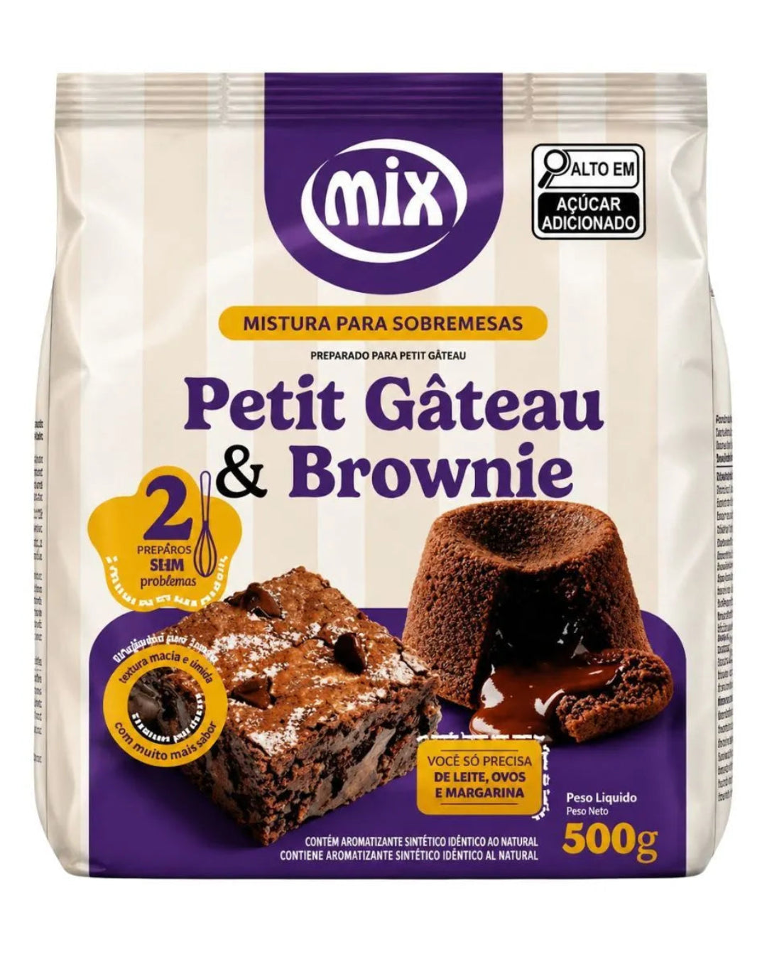 Mistura Preparo De Bolo Sabor Brownie 500G Mix