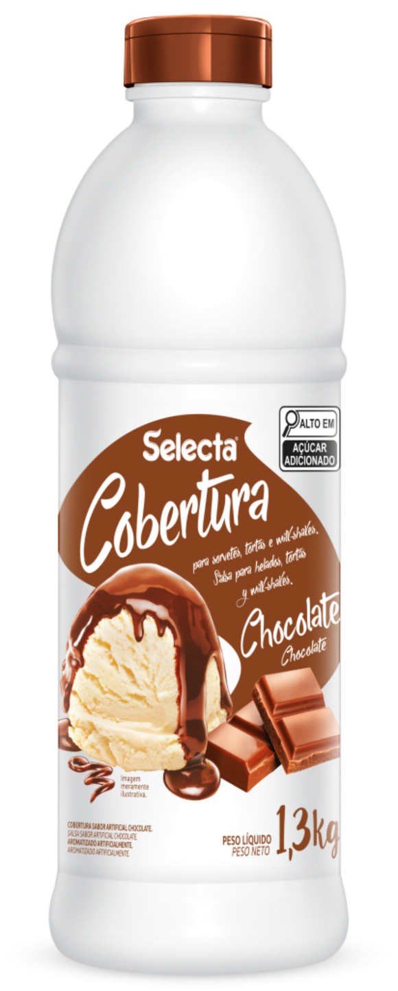 Calda Para Sorvete 1,3Kg  Chocolate - Duas Rodas