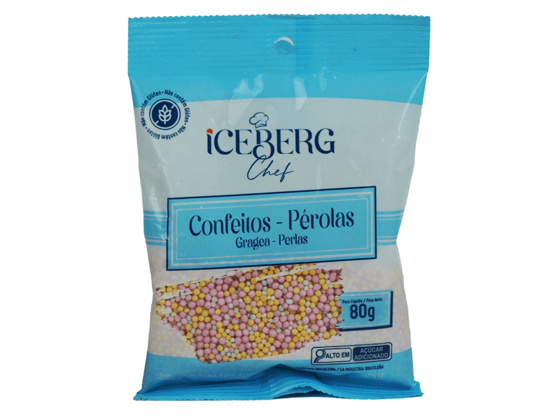 CONFEITO PEROLADO 80g ICEBERG UNID