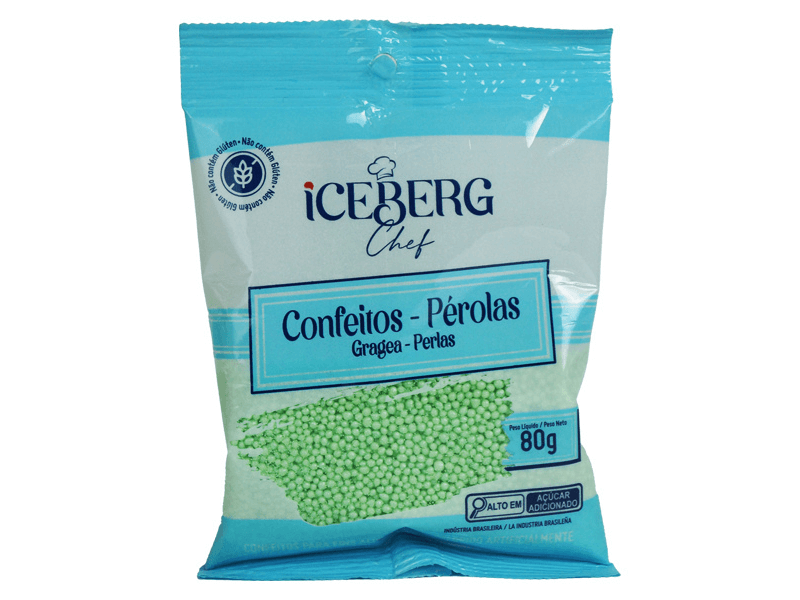 CONFEITO PEROLADO 80g ICEBERG UNID