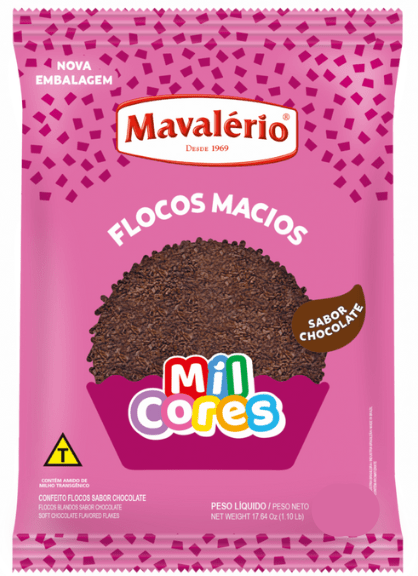 FLOCOS MACIOS CHOCOLATE 1kg - MAVALÉRIO