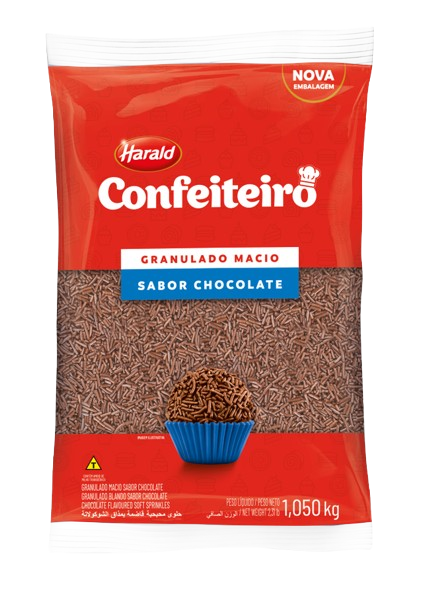 Granulado Macio Chocolate 1,050kg - Harald Confeiteiro