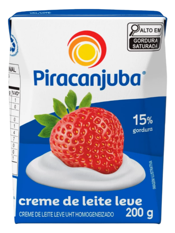 creme de leite Semidesnatado 200g - Piracanjuba