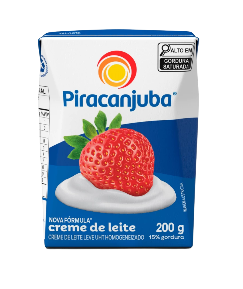 creme de leite Semidesnatado 200g - Piracanjuba