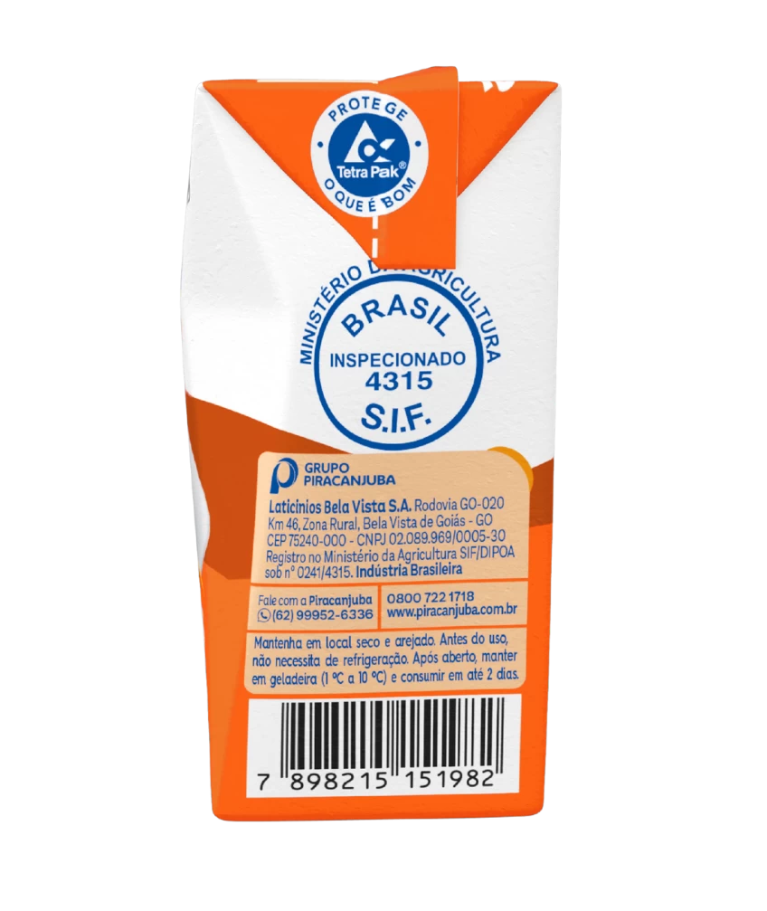 Creme de Leite Zero Lactose 200g - Piracanjuba