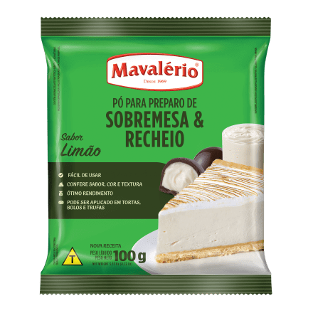 Pó Para Sobremesa Limão 100g -  Mavalério