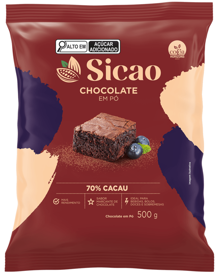 Chocolate em Pó 70% Cacau 500g - Sicao