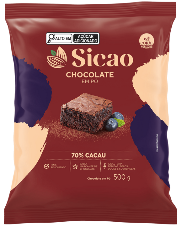 Chocolate em Pó 70% Cacau 500g - Sicao