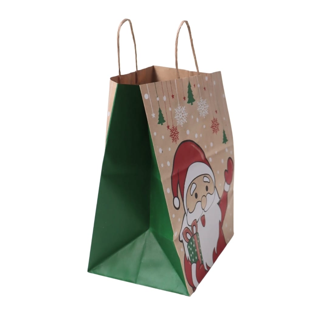 Sacola De Natal Papai Noel 20x15x25cm Unidade