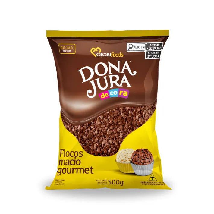 Flocos Macio Gourmet Dona Jura 500g - sabor chocolate