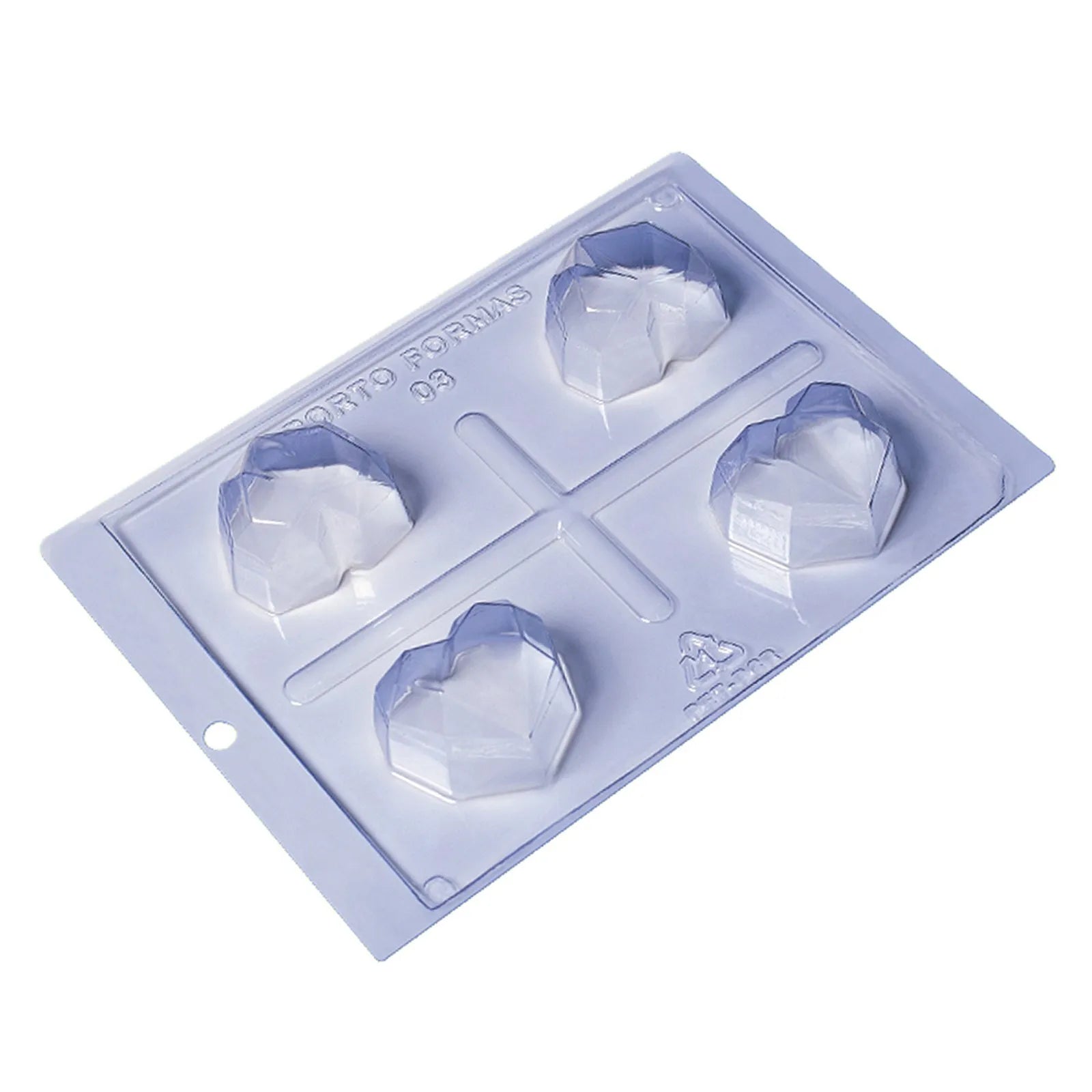 FORMA DE SILICONE TRUFA CORAÇAO DIAMOND COD:03 - PORTO FORMAS