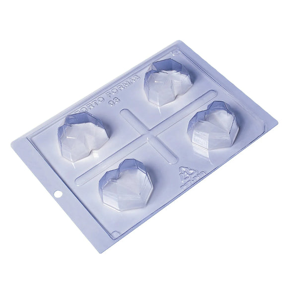 FORMA DE SILICONE TRUFA CORAÇAO DIAMOND PORTO FORMAS UNID