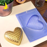 FORMA DE SILICONE CORAÇÃO MATELASSE PORTO FORMAS UNID
