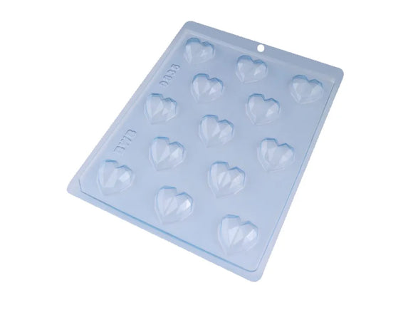 Forma De Acetato Simples Coração Lapidado (Cod:9835) - BWB