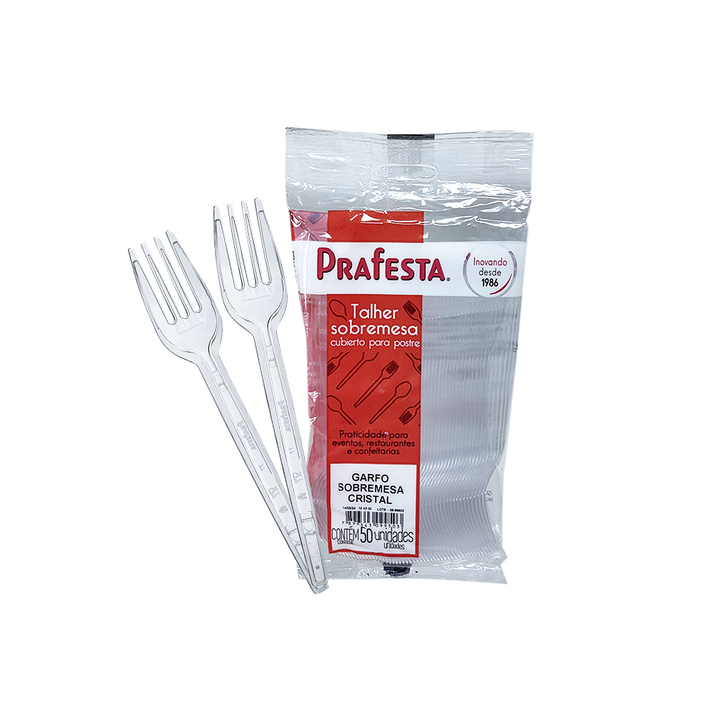 Garfo De Sobremesa Branco C/50 - Dafesta