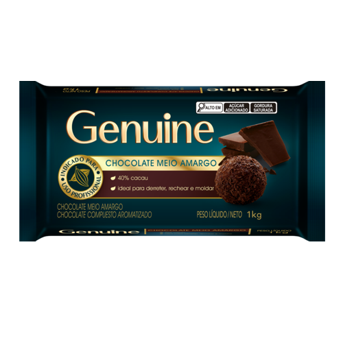 Chocolate Genuine 1,01kg Meio Amargo
