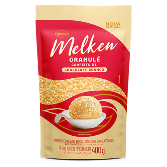 Granulé de Chocolate Melken Branco 400g