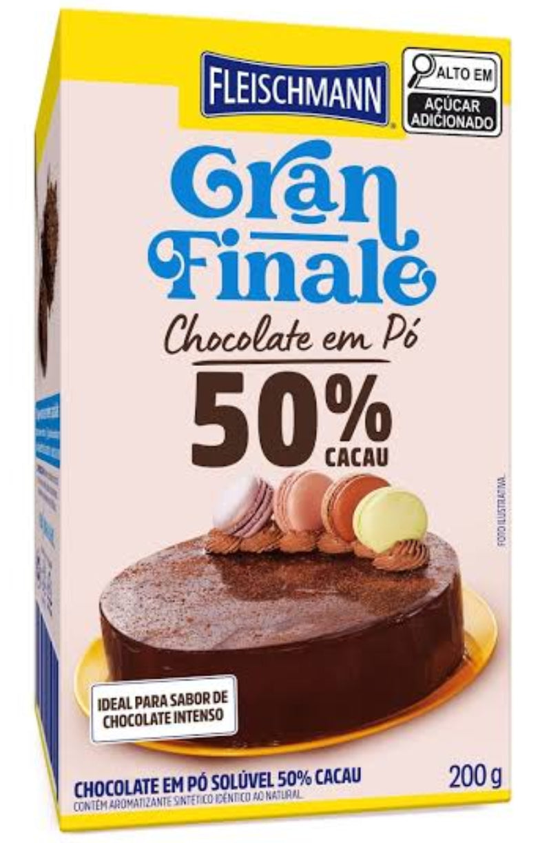 Chocolate em pó 50% Gran Finale 200g ( caixinha )