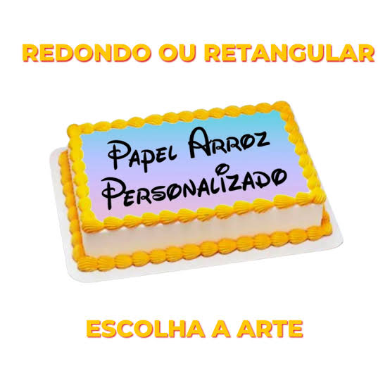 Papel Arroz Personalizado p/ Bolo Cristal