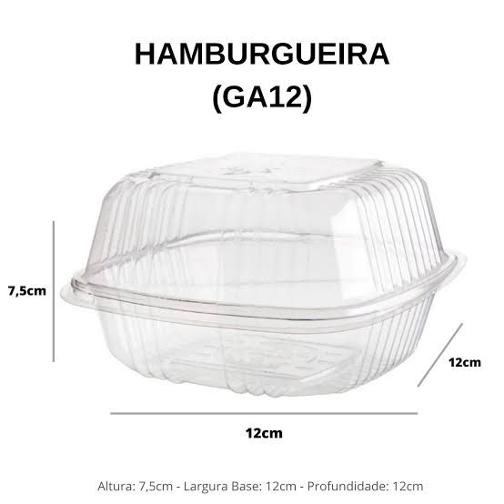 Hambúrguer Transparente Ga12 und