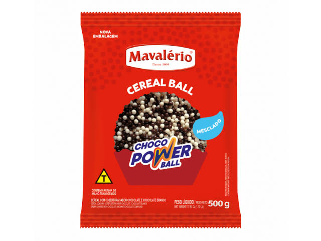 Cereal Mini Ball 500g Ao Leite / Branco Mavalério