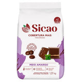 Cobertura Mais Em Gotas Meio Amargo 1,01Kg - Sicao